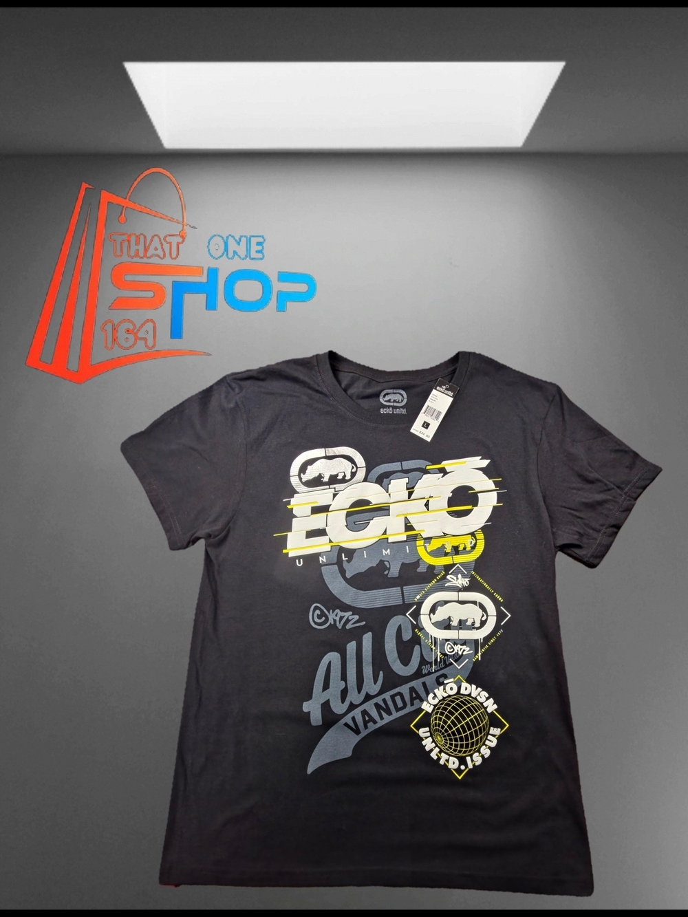 Ecko Unltd. Men's Graphic Logo Crew Neck Short Sleeve T-Shirt Black L